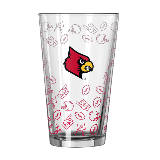 Louisville 16oz Ombre Playmaker Pint Glass