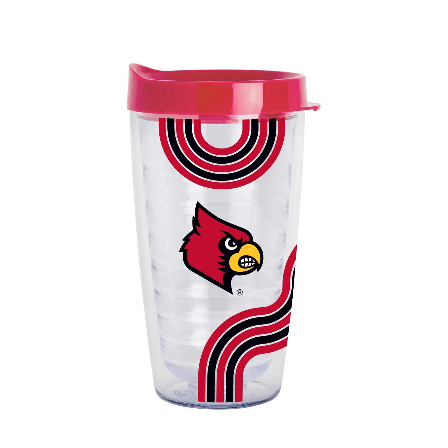 Louisville 16oz Waves Dbl Wall Clear Tumbler
