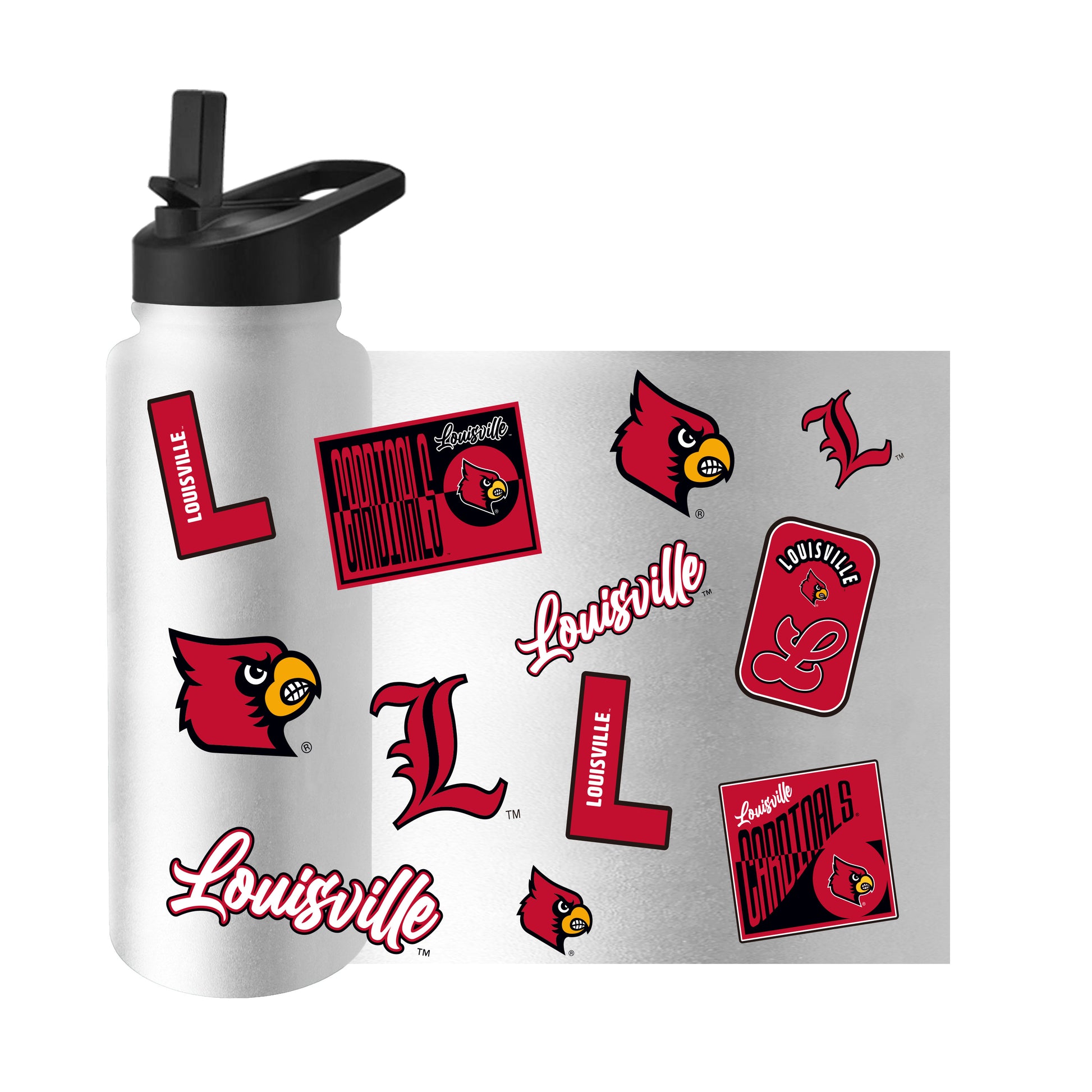 Louisville 34oz White Dreamweave Quencher Bottle