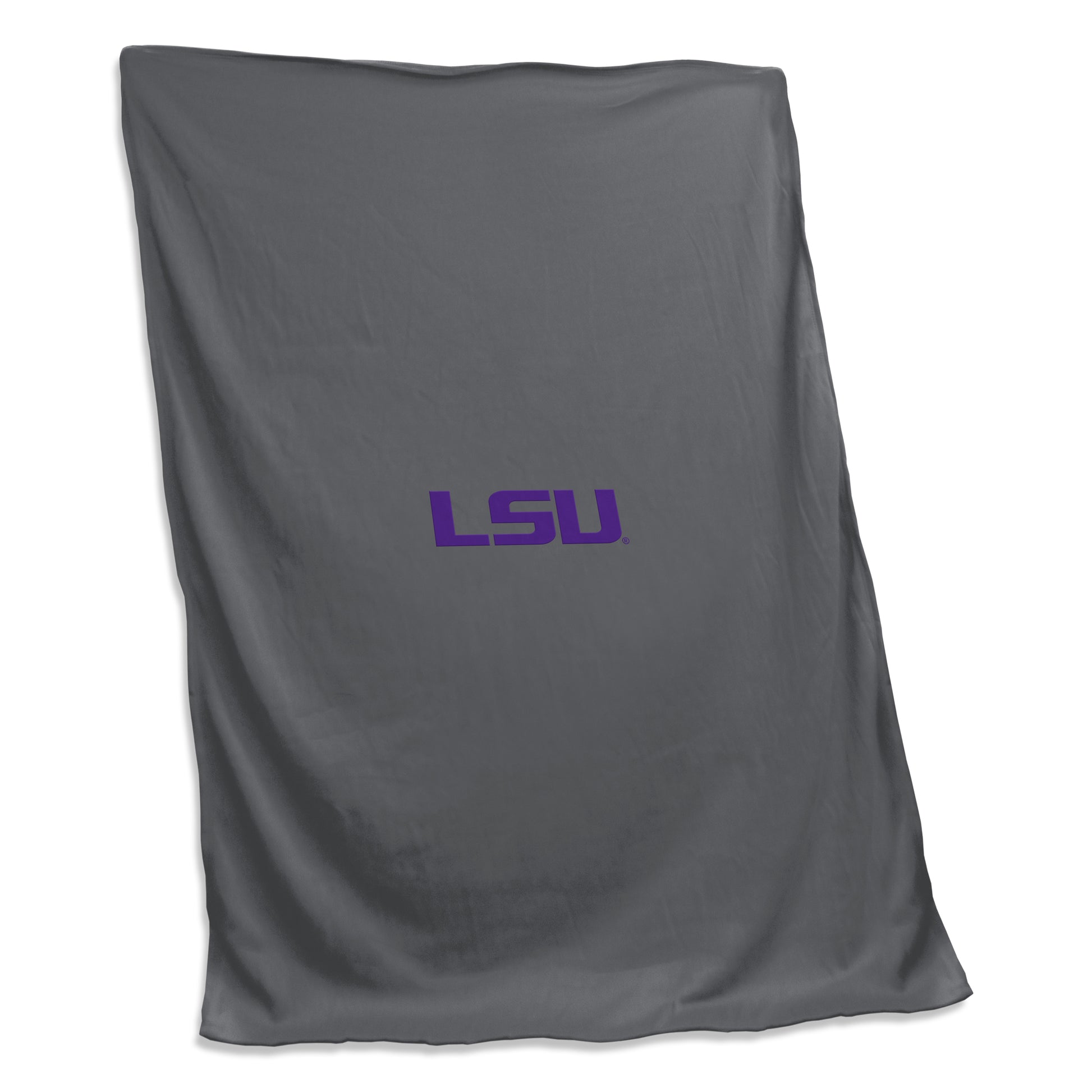LSU Sweatshirt Charcoal Blanket (Screened)