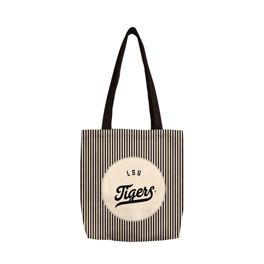 LSU Classic Black Canvas Tote