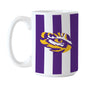 LSU 15oz Vertical Stripe Sublimated Mug