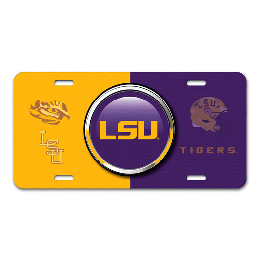 LSU Embossed Metal License Plate