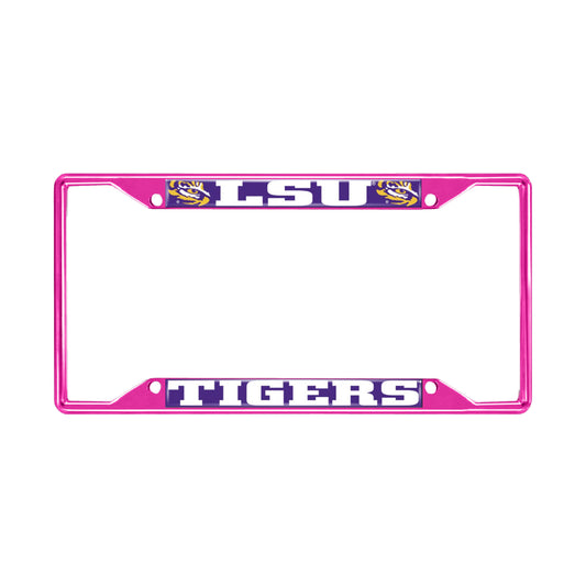 LSU Pink License Plate Frame
