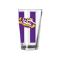 LSU 16oz Vertical Stripe Pint Glass