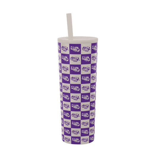 LSU 30oz Gridiron SS Straw Tumbler