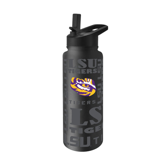 LSU 34oz Black Replay Quencher Bottle