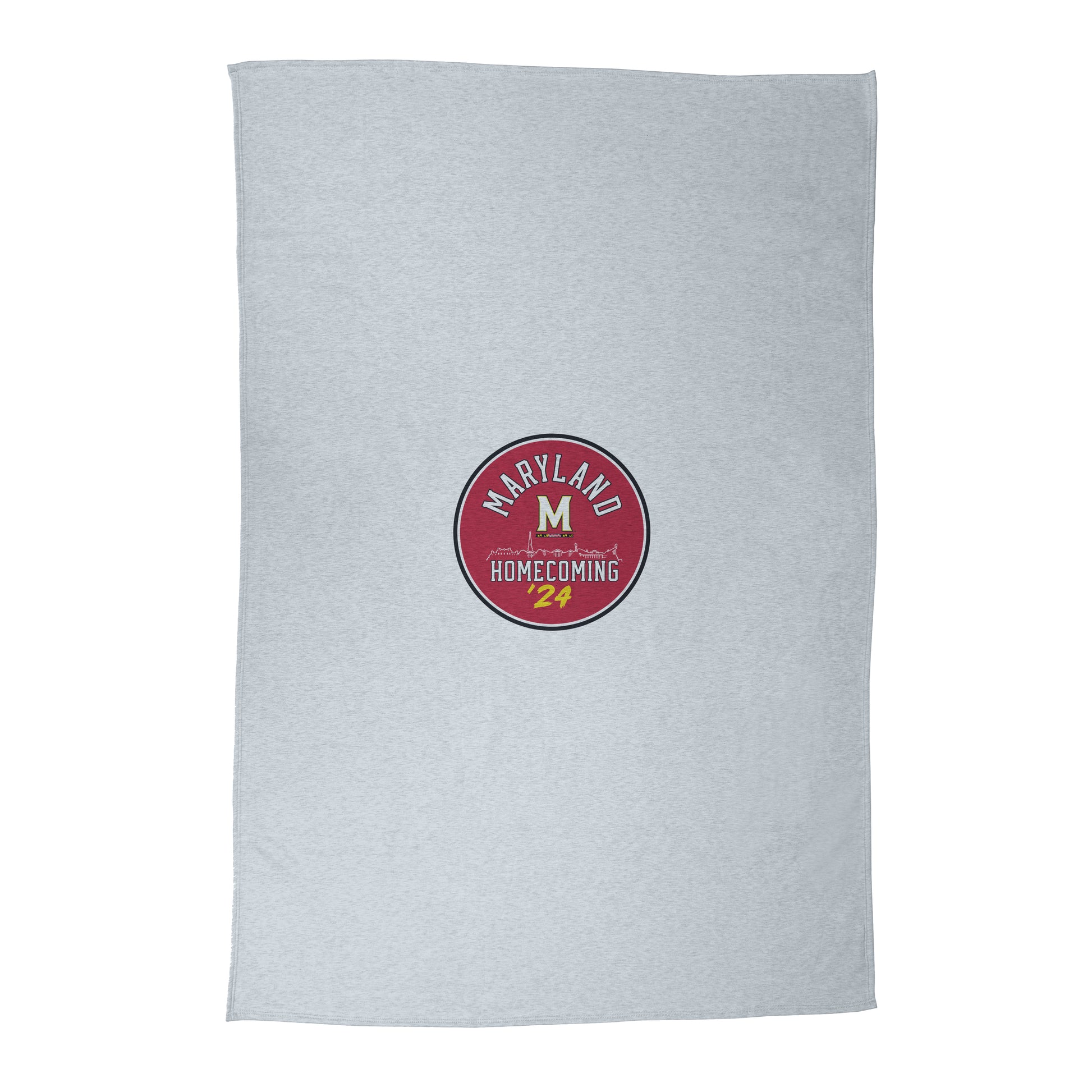 Maryland 2024 Homecoming Athletic Gray Sublimated Sweatshirt Blanket