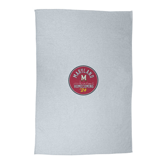Maryland 2024 Homecoming Athletic Gray Sublimated Sweatshirt Blanket