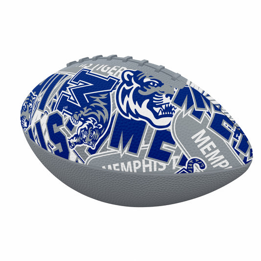 University of Memphis Mini Abstract Size Rubber Footballl