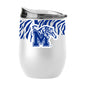 Memphis 16oz Tiger Stripe White Powder Coat Curved Bev