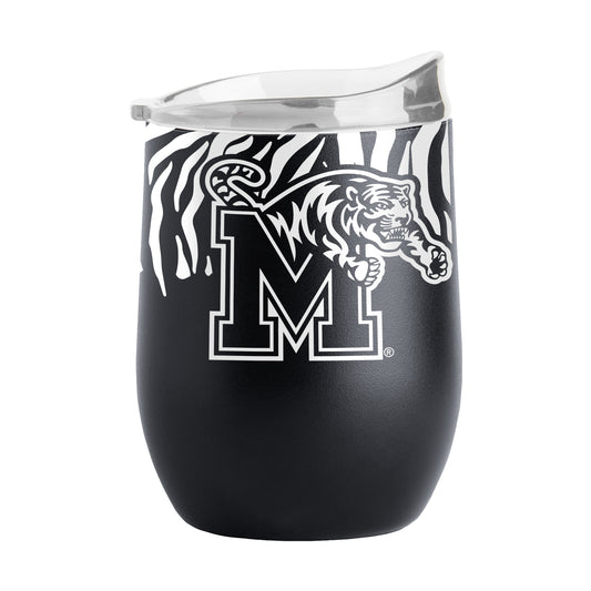 Memphis 16oz Tiger Stripe Black Powder Coat Curved Bev
