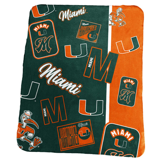 Miami Hurricanes Classic Dreamweave Fleece Throw