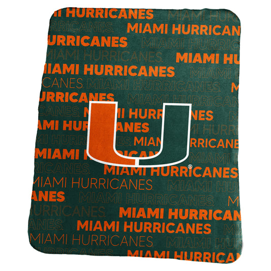 Miami Hurricanes Classic Throw