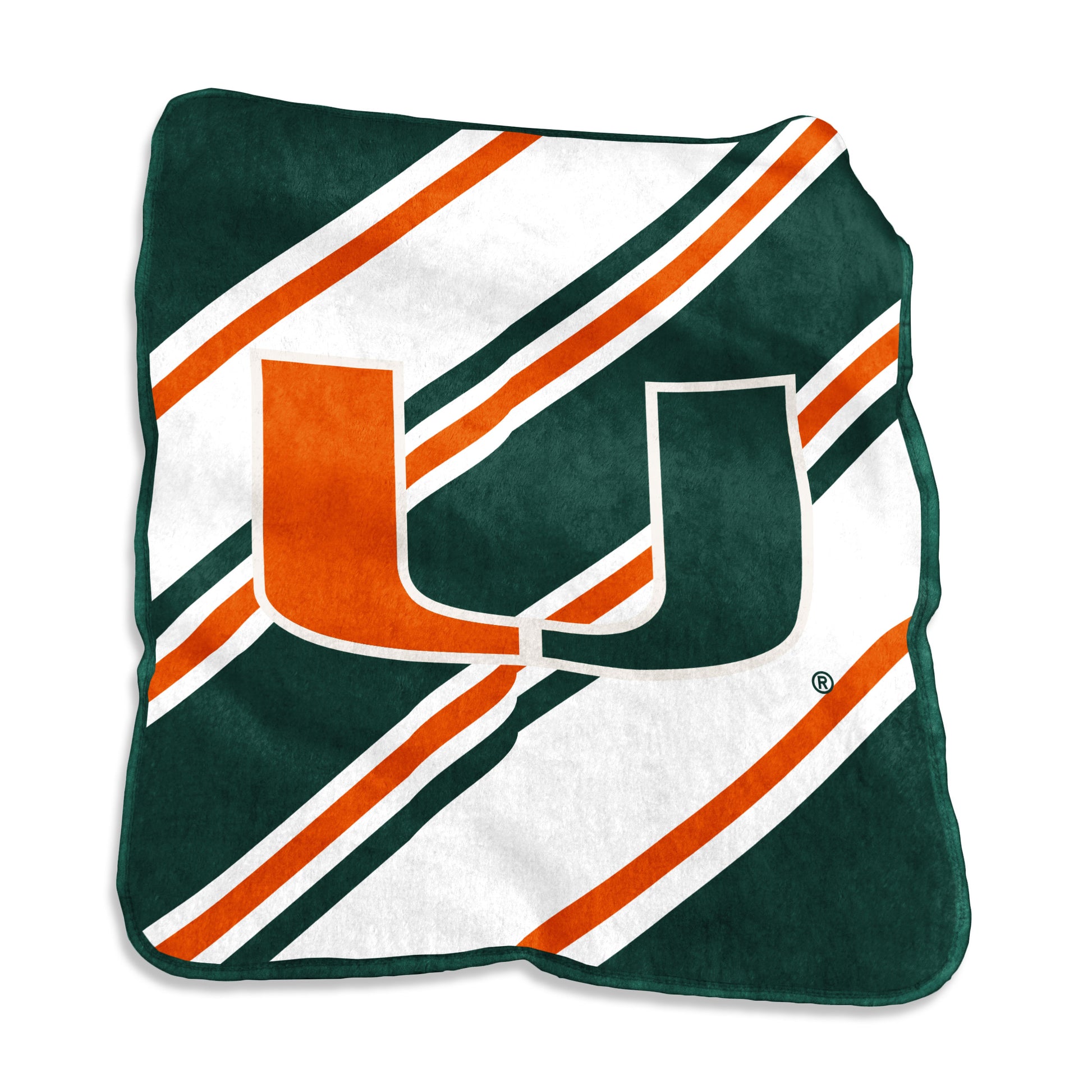 Miami Hurricanes Raschel Stripe Throw