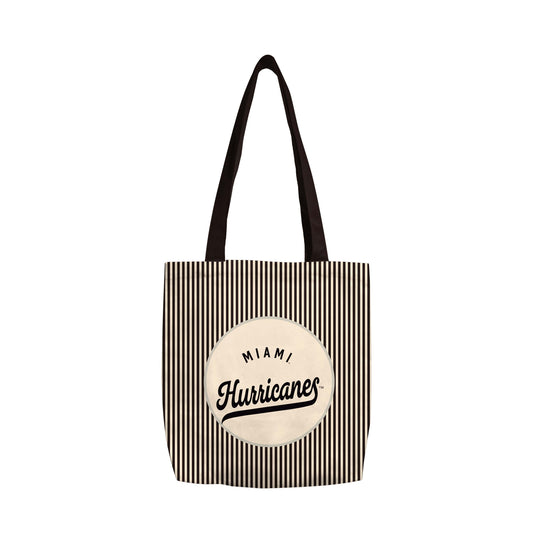 Miami Hurricanes Classic Black Canvas Tote