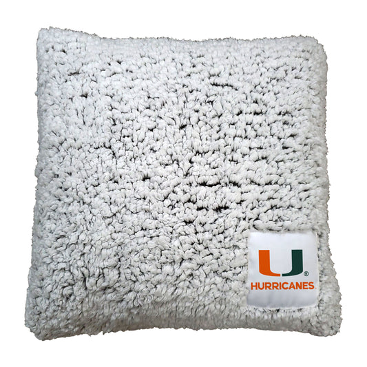 Miami Campus Colors Frosty Throw Pillow
