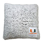 Miami Campus Colors Frosty Throw Pillow