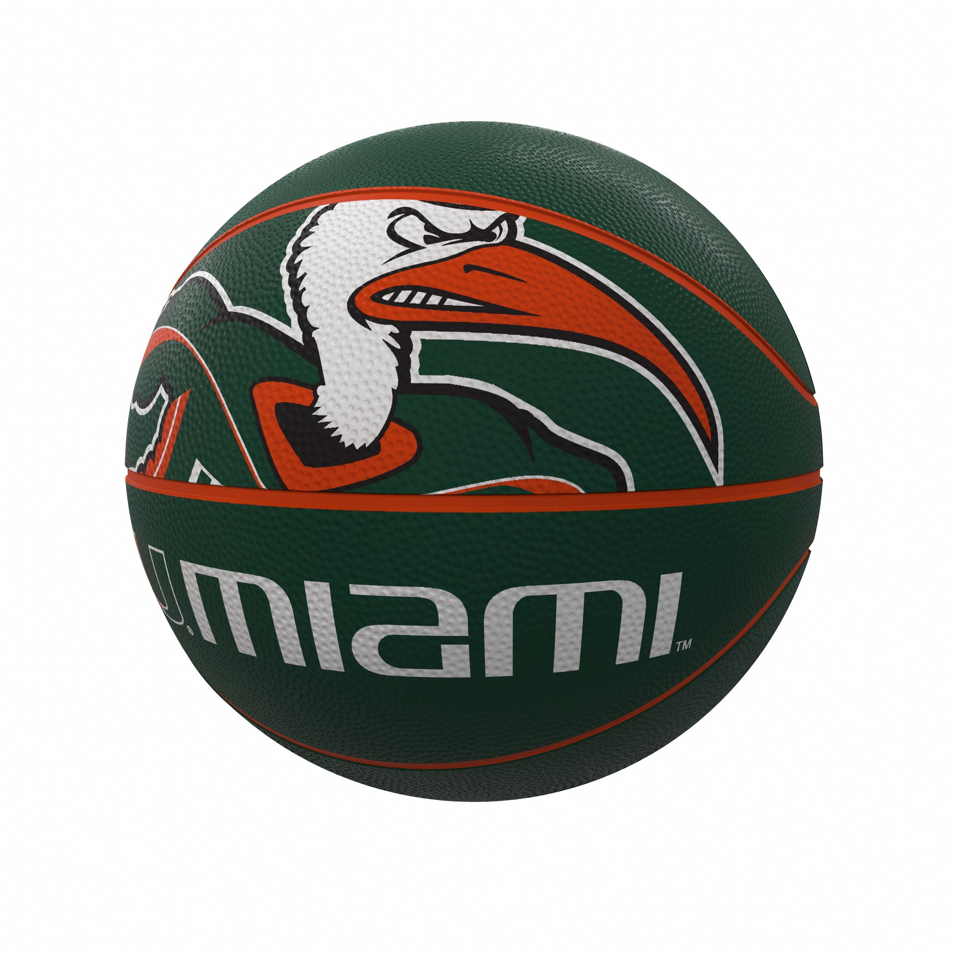 Miami Hurricanes Mascot Official-Size Rubber Basketball
