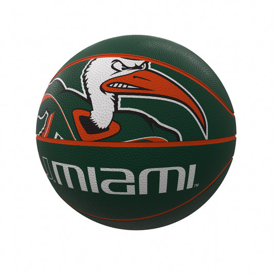 Miami Hurricanes Mascot Official-Size Rubber Basketball