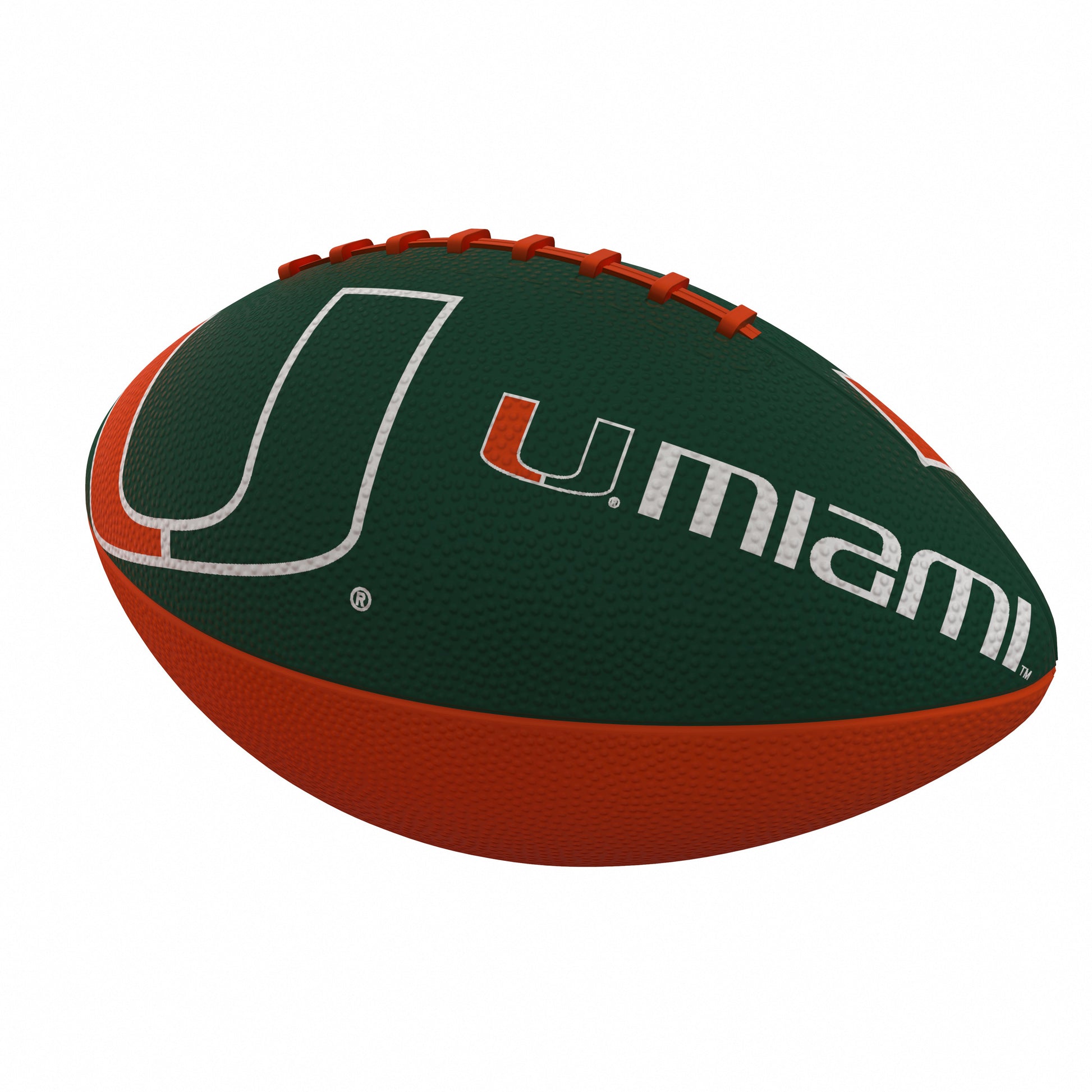 Miami Hurricanes Combo Logo Junior-Size Rubber Football