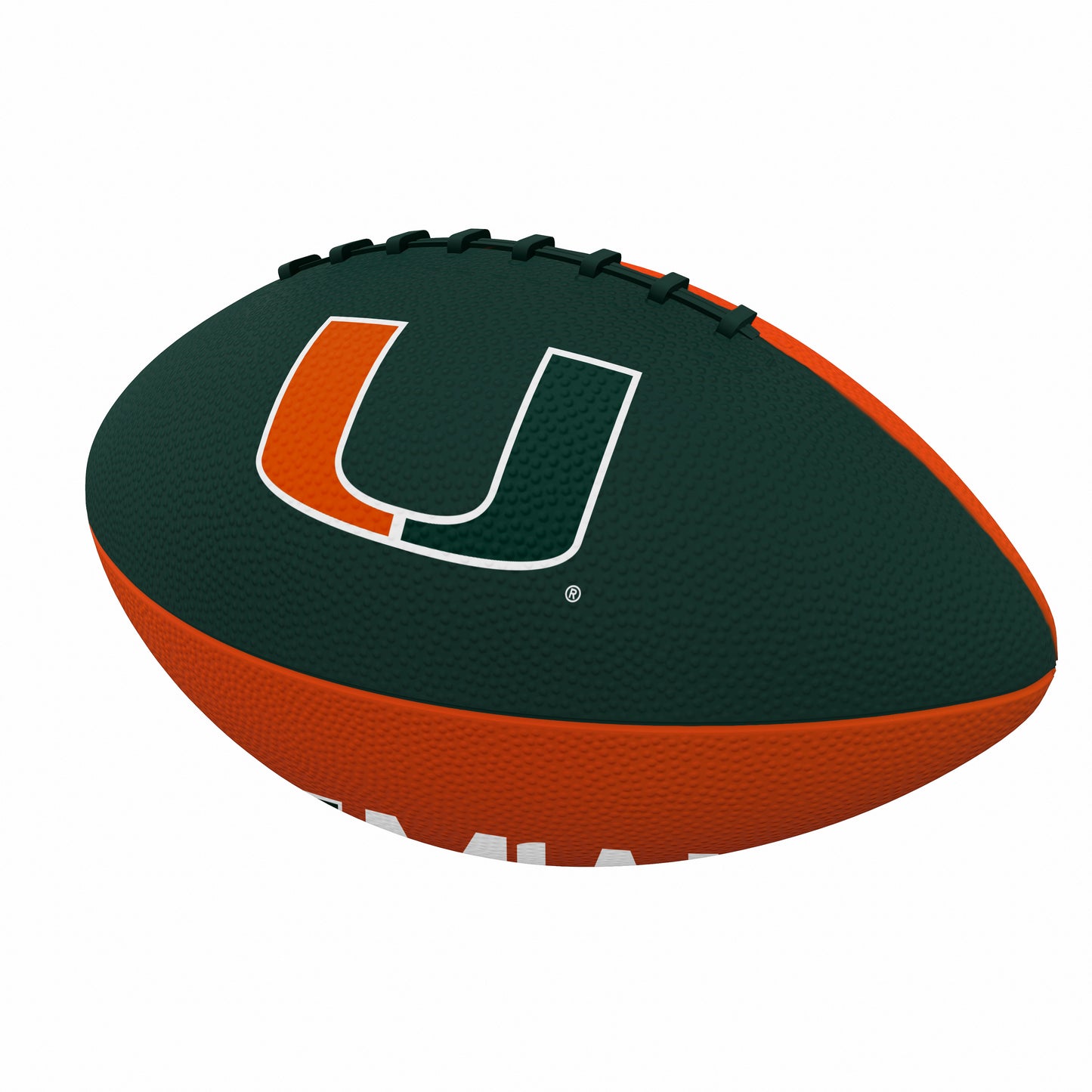Miami Hurricanes Pinwheel Logo Junior Size Rubber Football