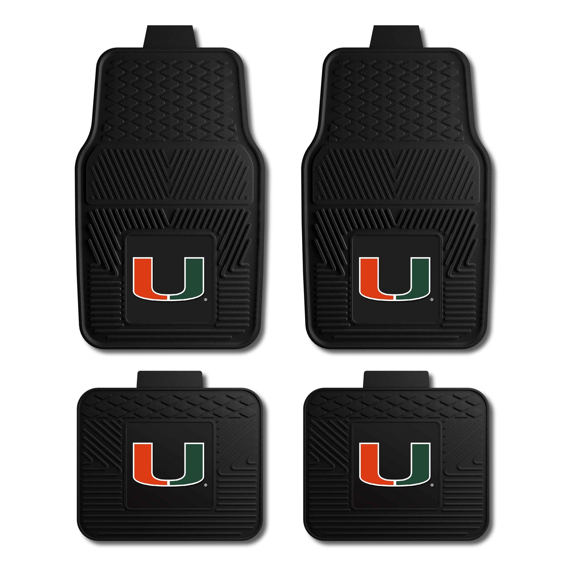 University of Miami 4-pc Vinyl Car Mat Set