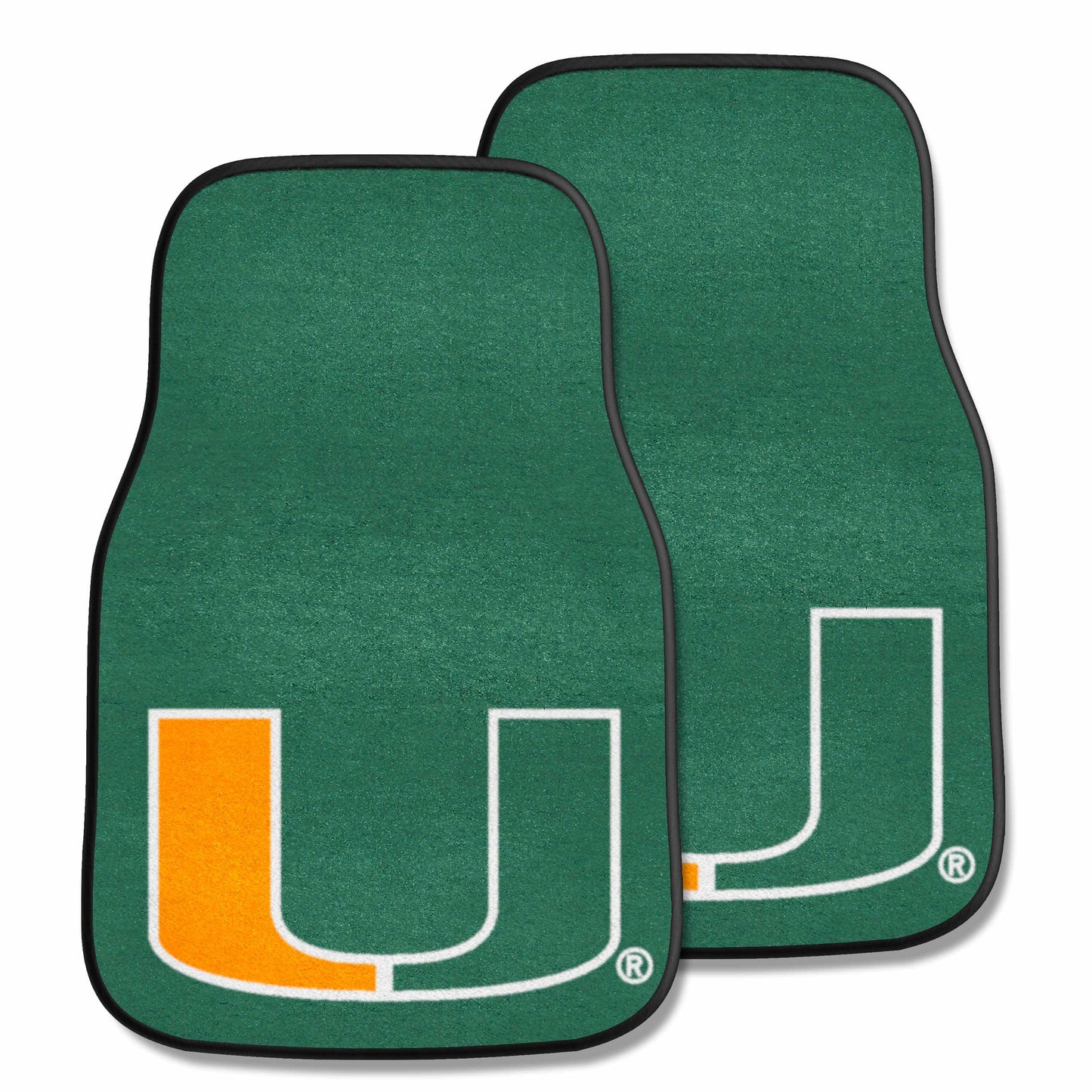 University of Miami Hurricanes 2-pc Carpet Car Mat Set