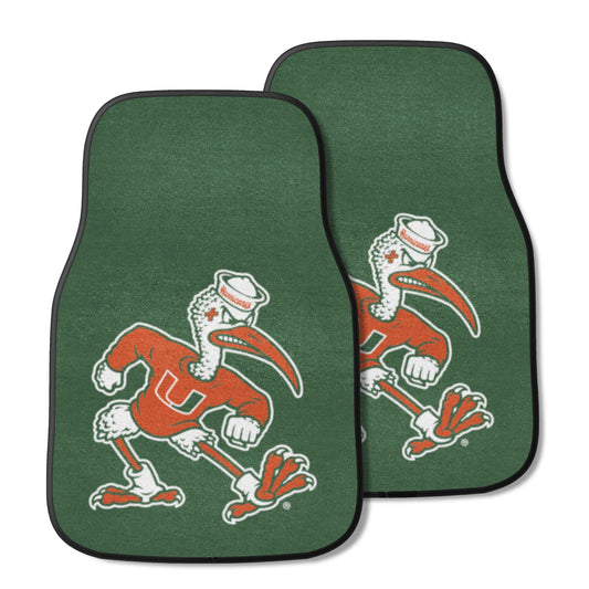 University of Miami 2-pc Carpet Car Mat Set