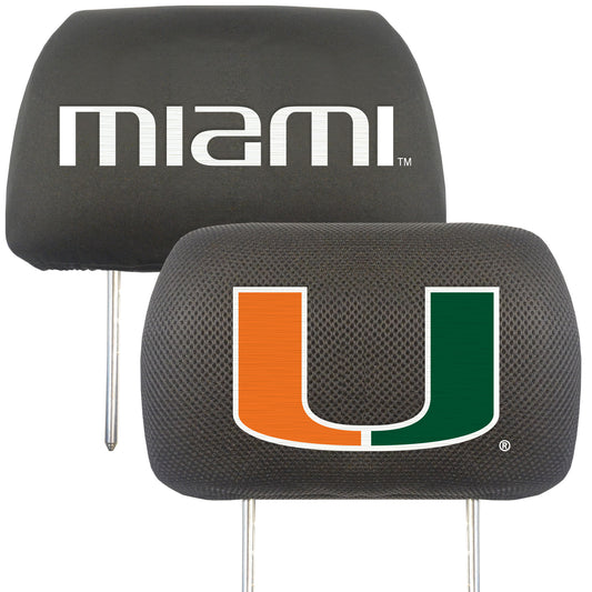 University of Miami Hurricanes Head Rest Cover