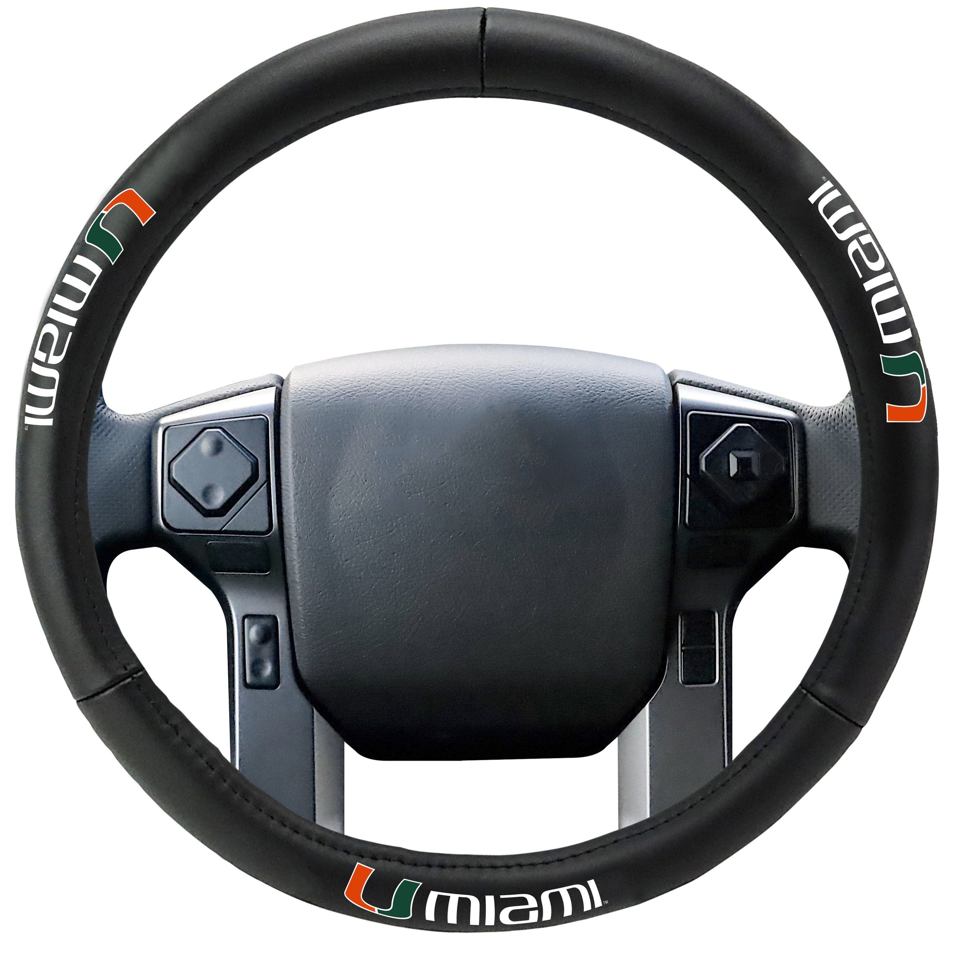 UNIVERSITY OF Miami Hurricanes Genuine Leather Steering Cover