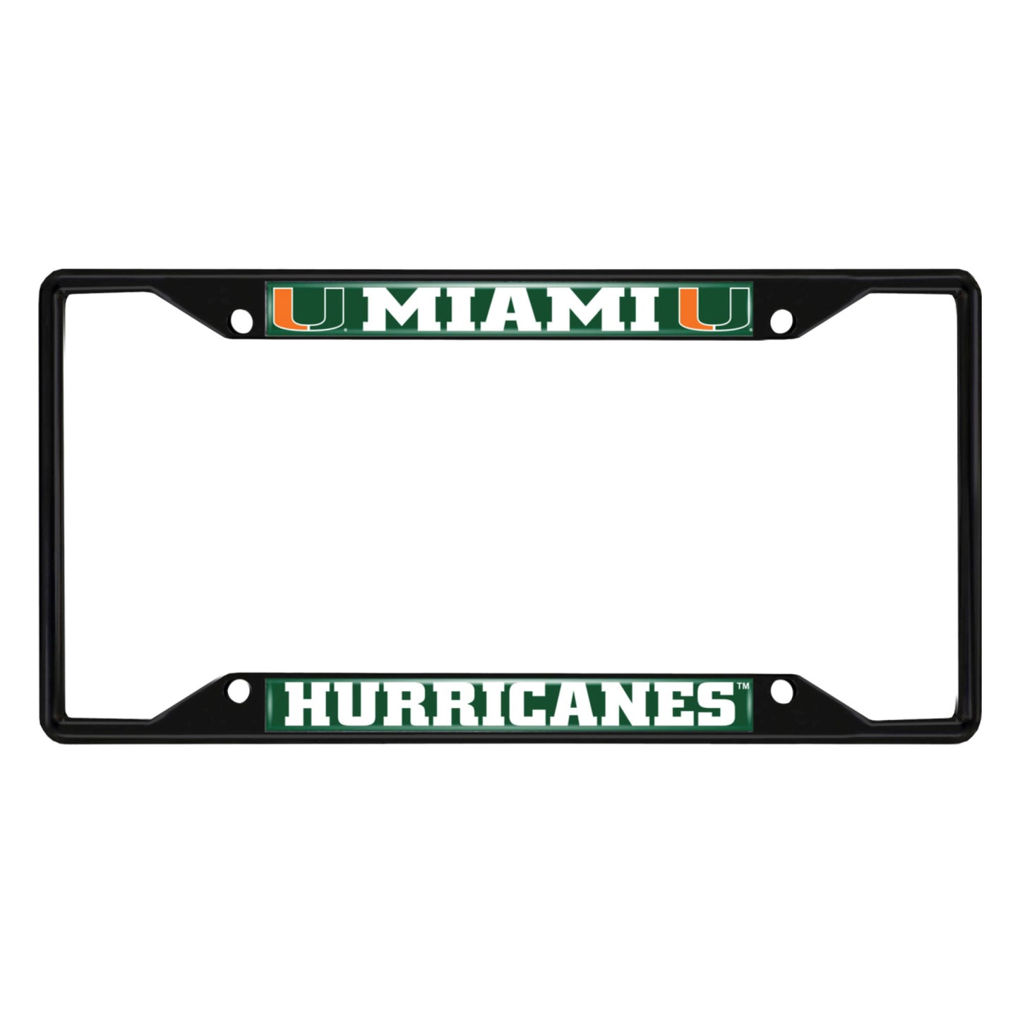 University of Miami Black License Plate Frame