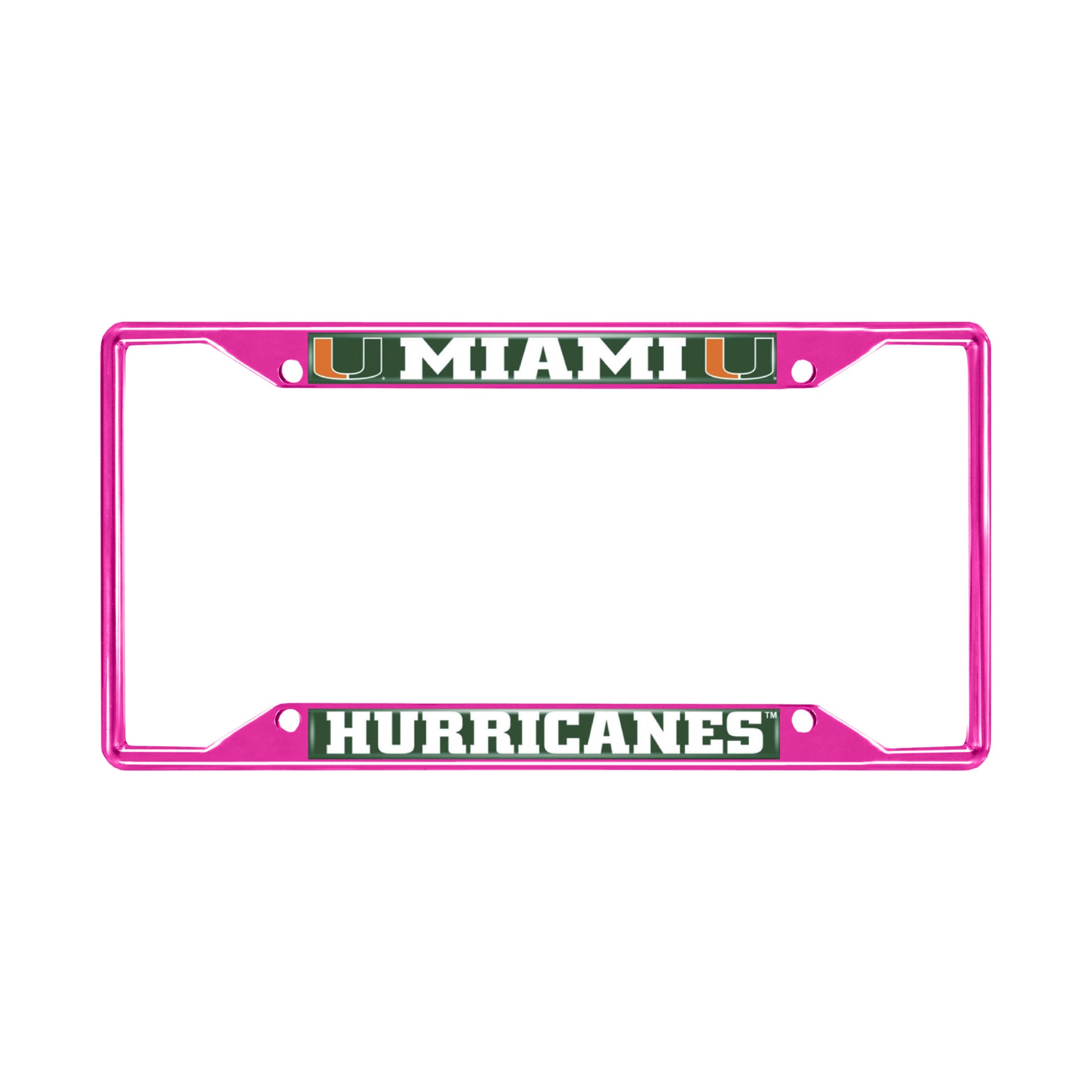 University of Miami Pink License Plate Frame
