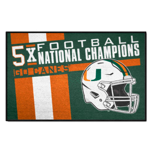University of Miami Hurricanes Starter Mat - Dynasty