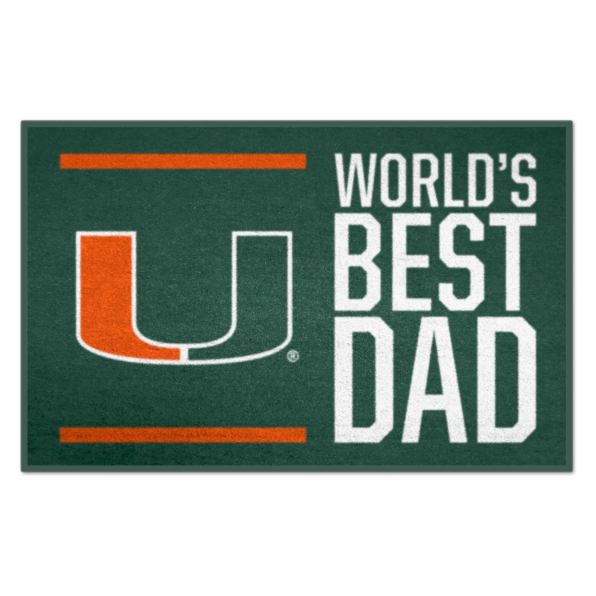 University of Miami Hurricanes Starter Mat - World's Best Dad