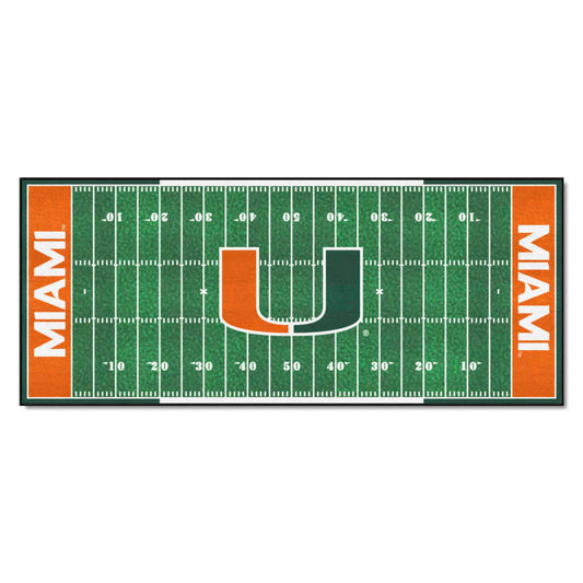 University of Miami Hurricanes Football Field Runner