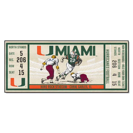 University of Miami Hurricanes Ticket Runner