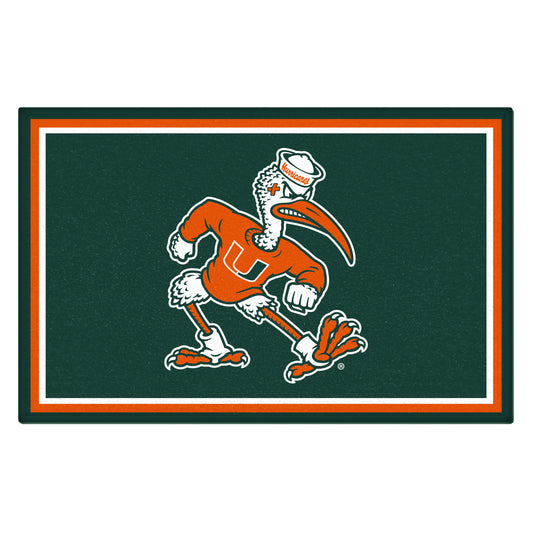 University of Miami Hurricanes 4x6 Rug