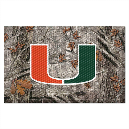 University of Miami Hurricanes Camo Scraper Mat