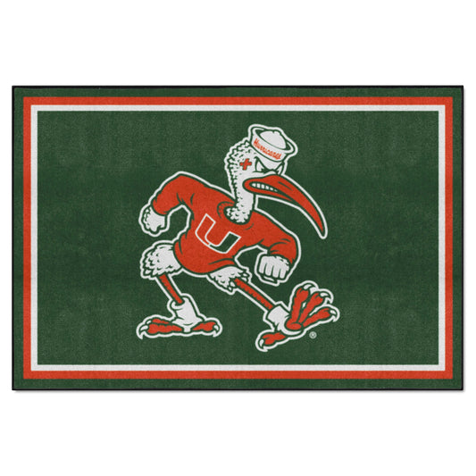 University of Miami Hurricanes 5x8 Rug