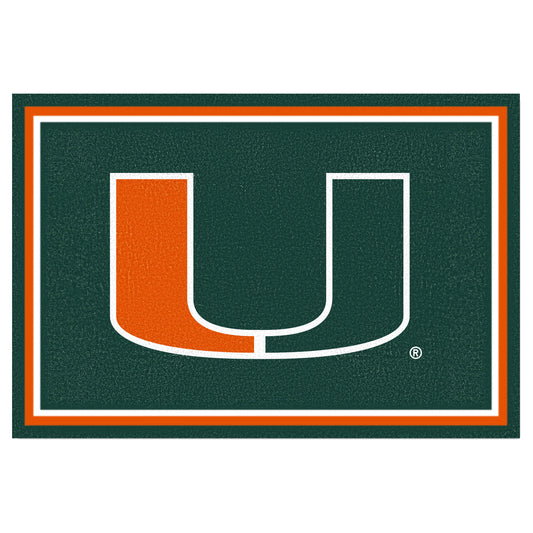 University of Miami Hurricanes 5x8 Rug