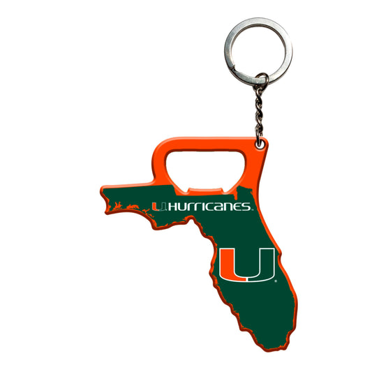 University of Miami Hurricanes Keychain Bottle Opener