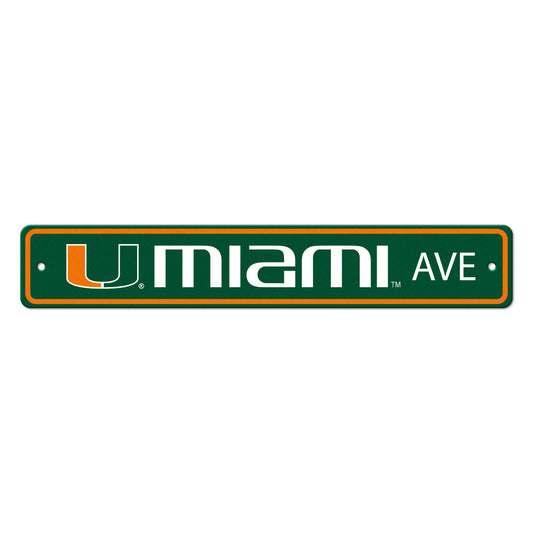 University of Miami Hurricanes Street Sign