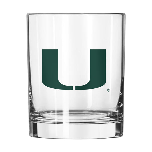 Miami Hurricanes 14oz Gameday Rocks Glass