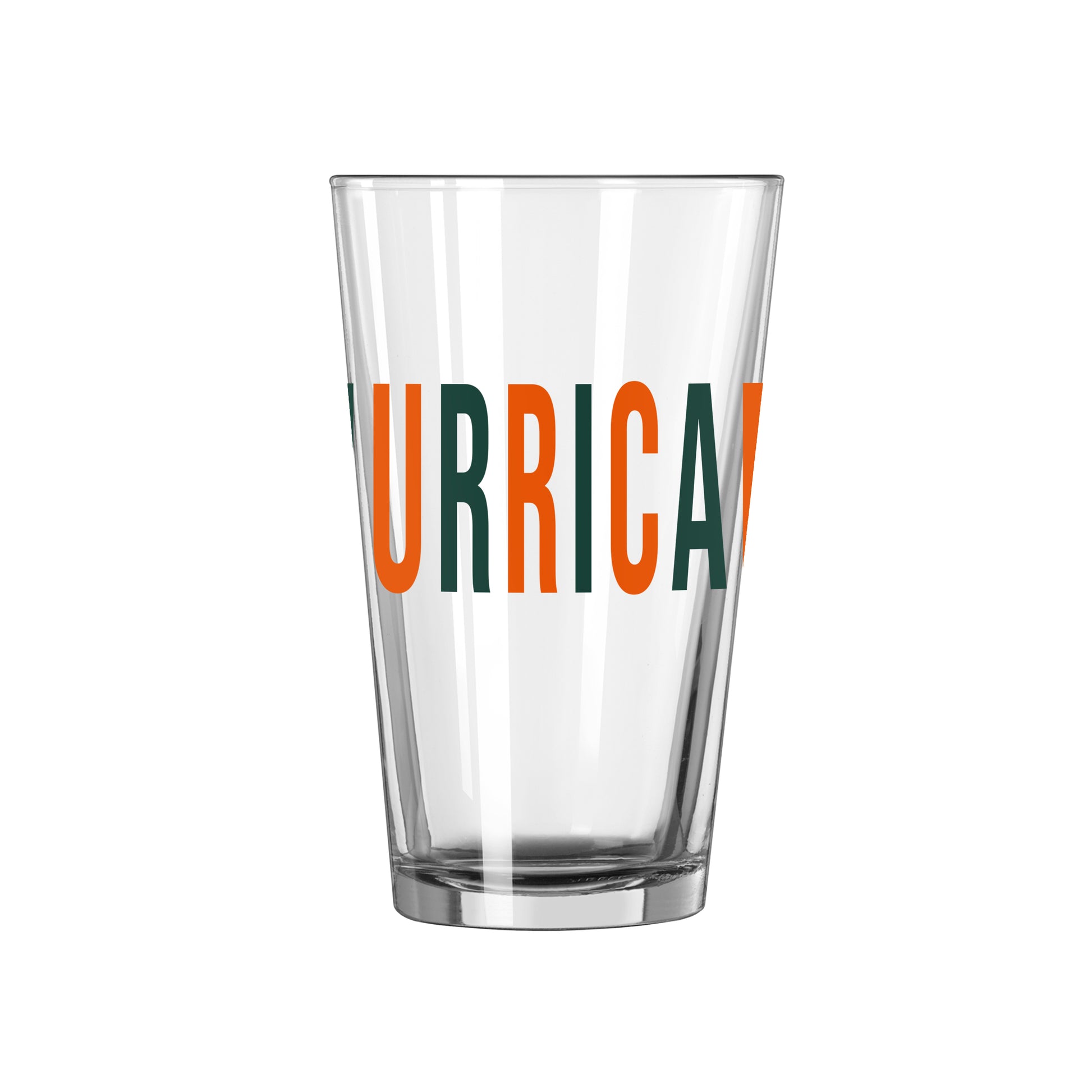 Miami Hurricanes 16oz Overtime Pint Glass