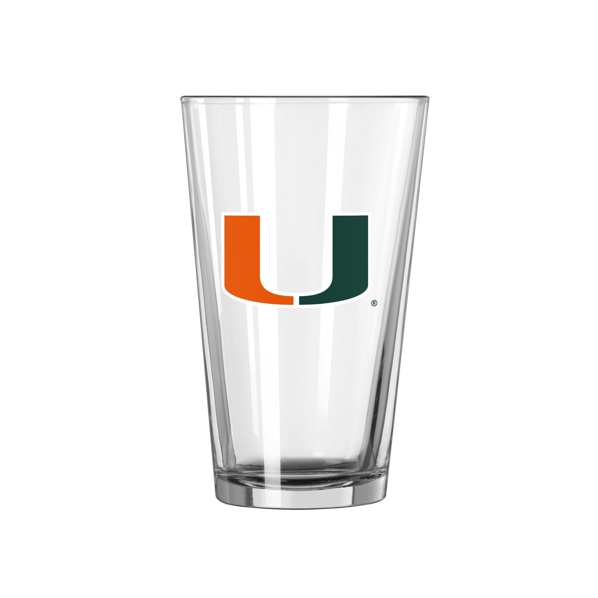 Miami Hurricanes 16oz Logo Pint Glass