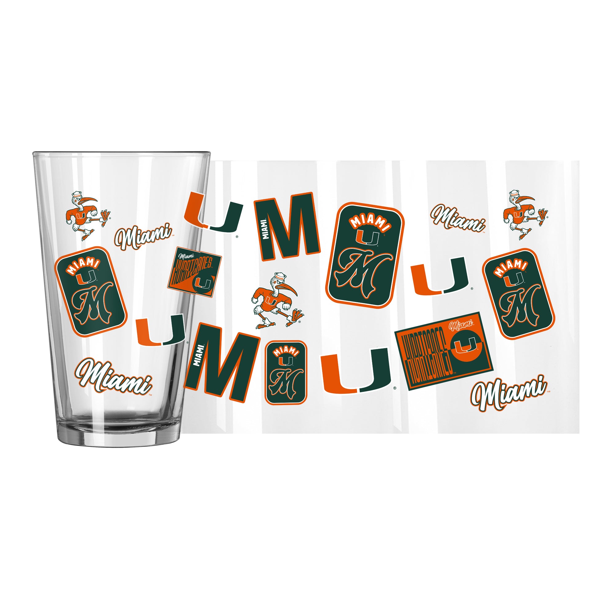 Miami Hurricanes 16oz Dreamweave Pint Glass