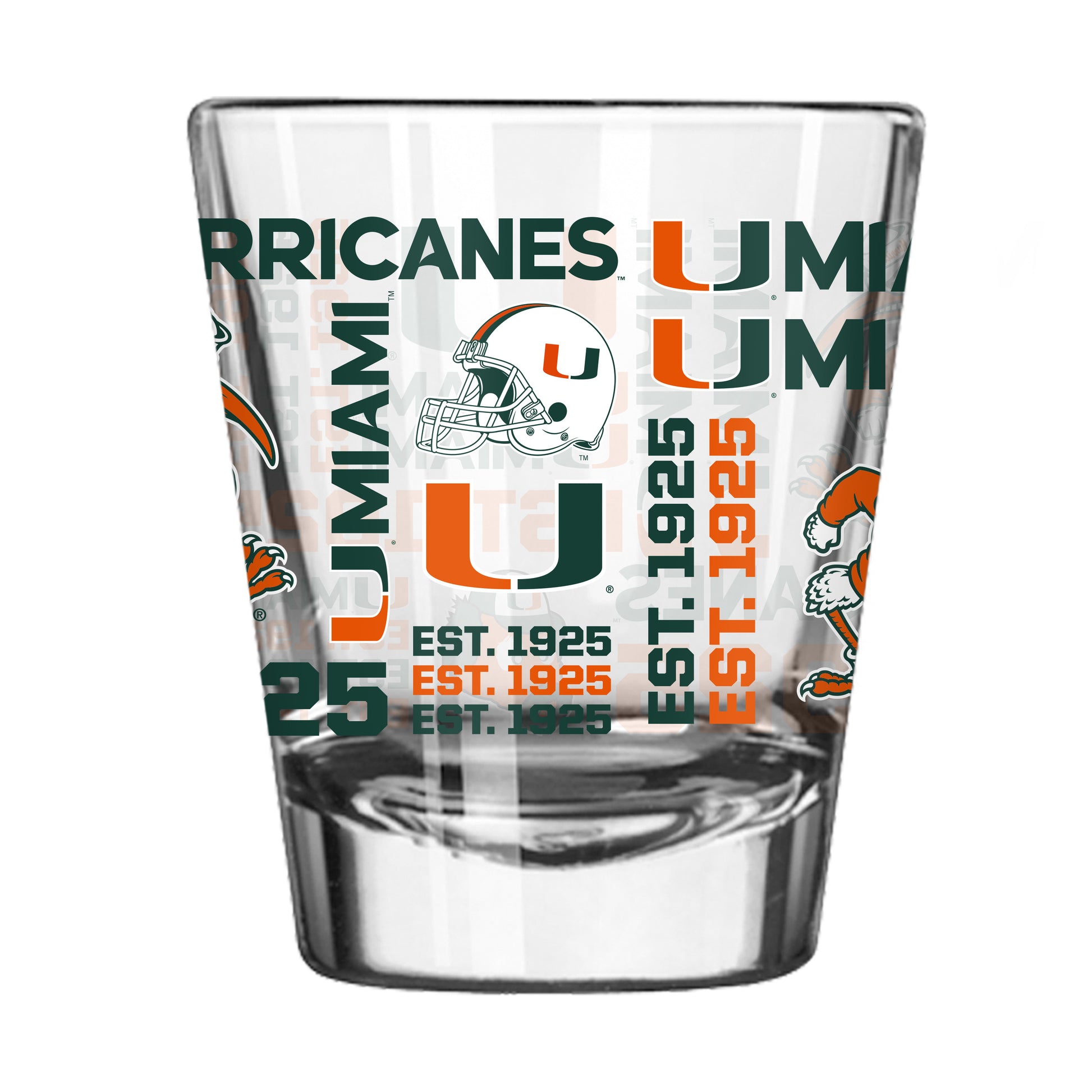 Miami Hurricanes 2oz Spirit Shot Glass