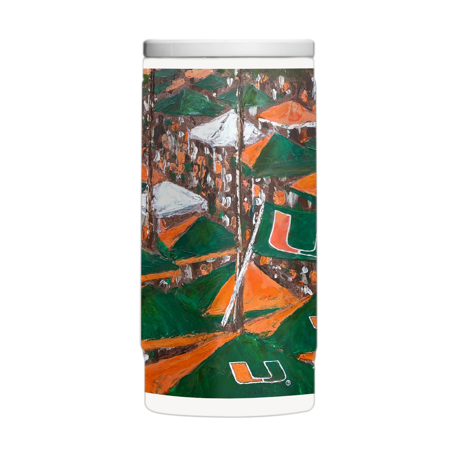 Miami Hurricanes 12oz Collector Powdercoat SlimCan Coolie