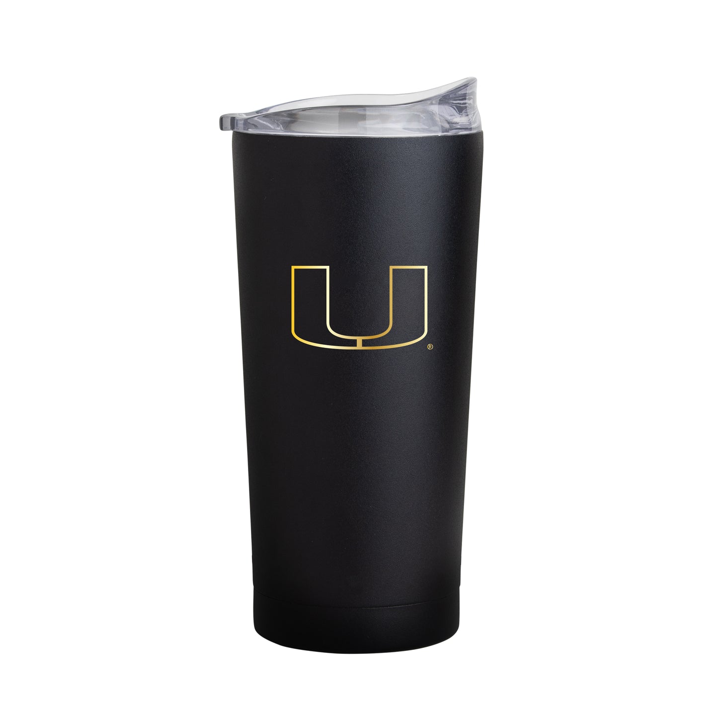 Miami Hurricanes Black 20oz Foil Powder Coat Tumbler